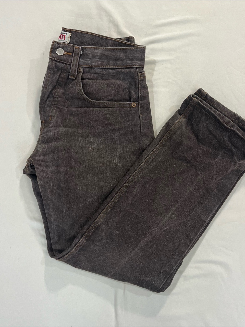Men's Levi’s 501 Dark Brown Straight-Leg Jeans - Classic Fit 32 30